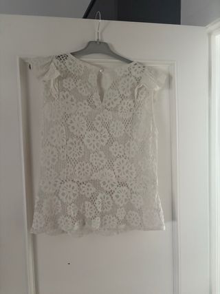 Blusa encaje blanco Socialite