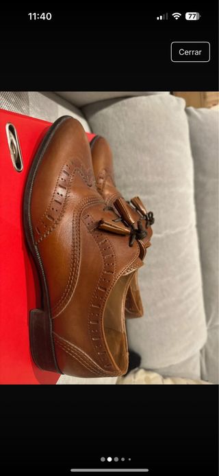 Zapatos Oxford Massimo Dutti marrones