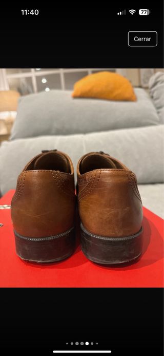 Zapatos Oxford Massimo Dutti marrones