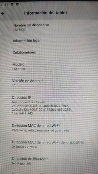 Samsung Galaxy Tab 4 blanca Wifi
