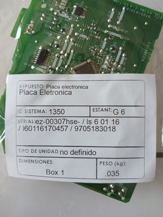 Placa electrónica aire acondicionado