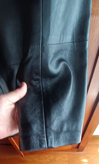 Abrigo Piel Auténtica Negro