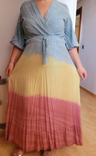 Vestido boho tie-dye XL-XXL 44/46 como nuevo