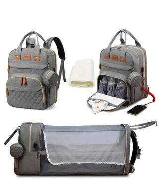 Mochila cambiador  bebé Sunshine gris sin estrenar