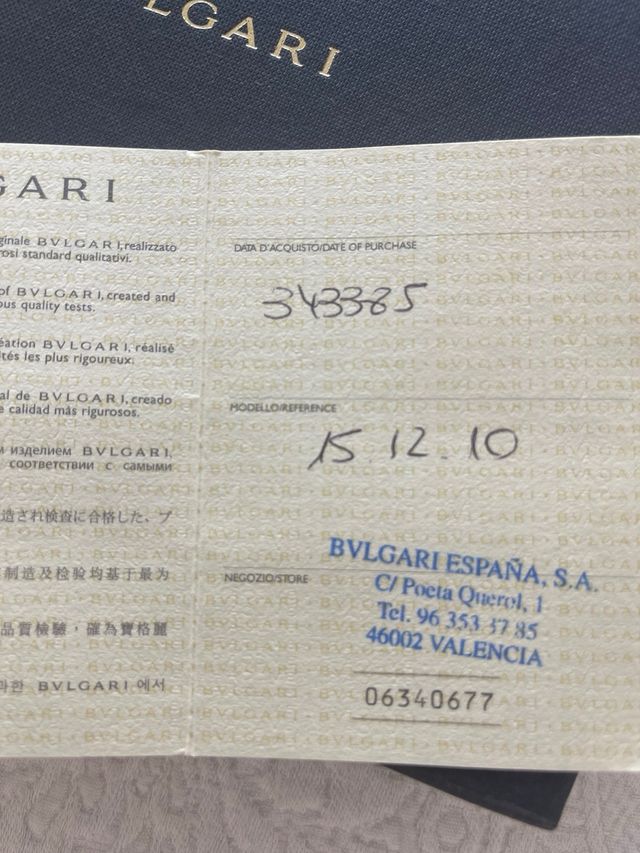 Collar Bvlgari oro blanco