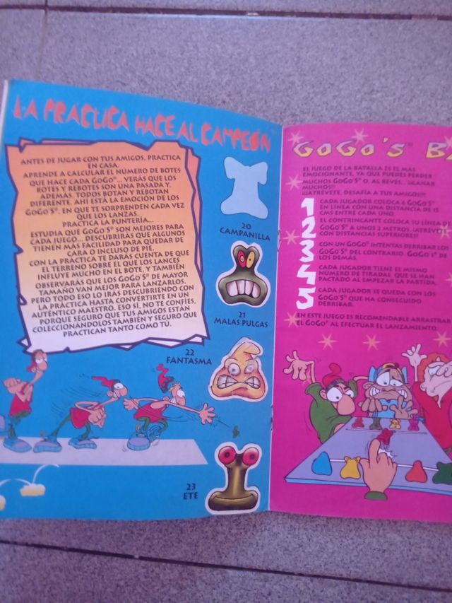 Álbum Gogos: cromos adhesivos