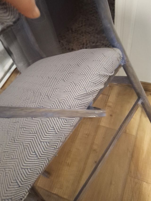 Sillón vintage metal y tela