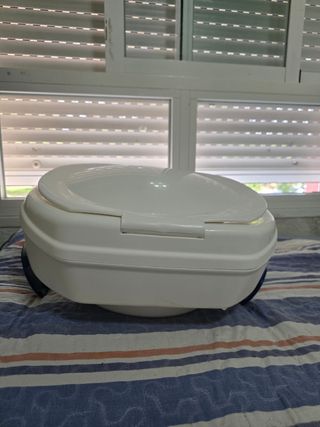 Silla Ducha WC Pies abatibles con inodoro, complet