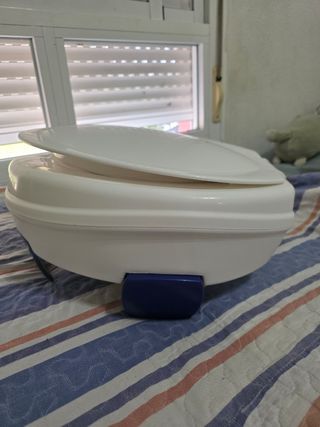 Silla Ducha WC Pies abatibles con inodoro, complet