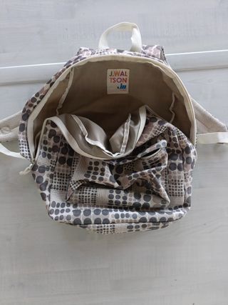 Mochila juvenil tonos gris