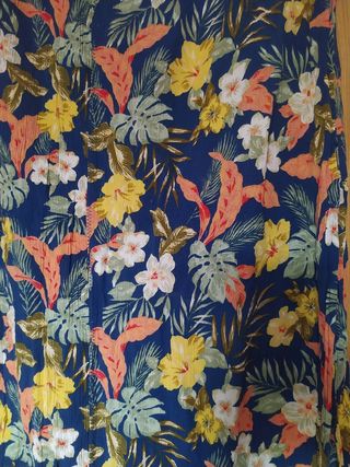 Vestido Zara M - Azul estampado