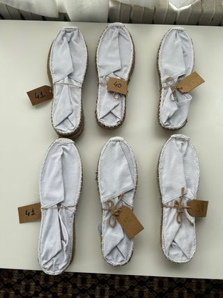 Alpargatas blancas boda - 6 pares