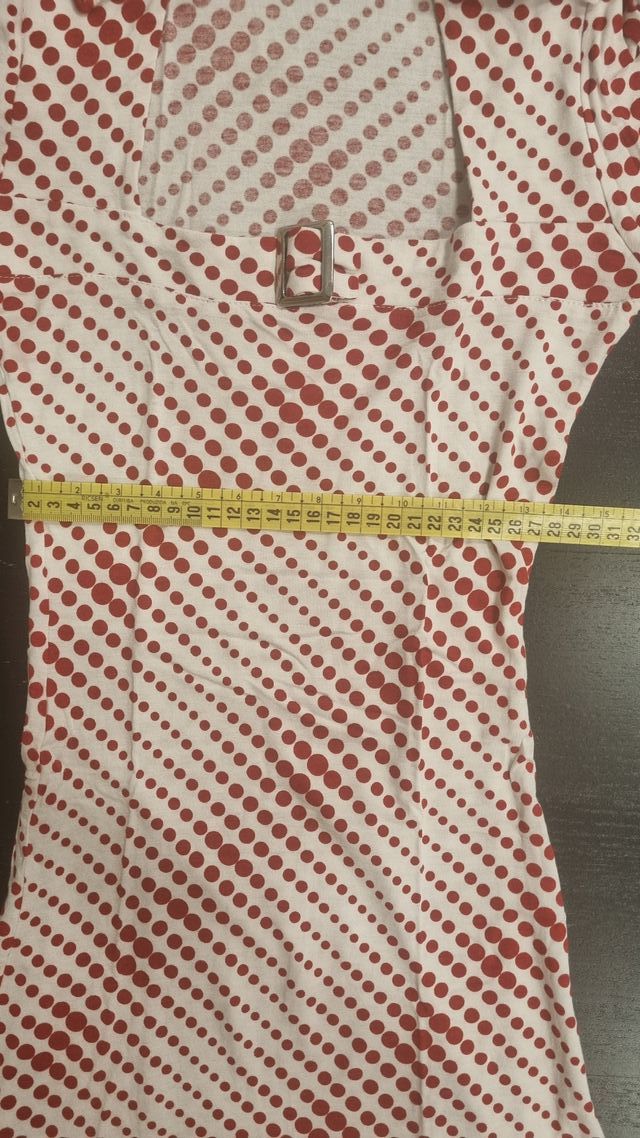 Vestito rosso e bianco a pois