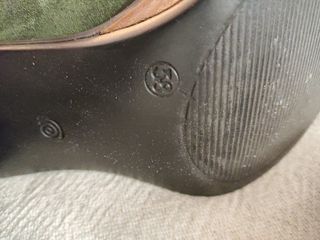 Zapatos tacón mujer, ante verde num 38