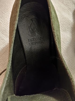 Zapatos tacón mujer, ante verde num 38
