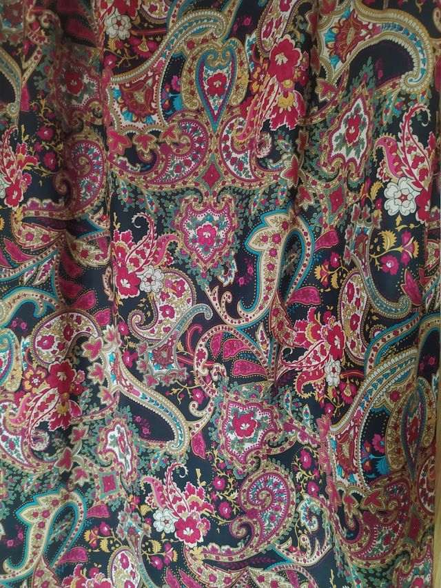 Vestido largo Zara estampado paisley M