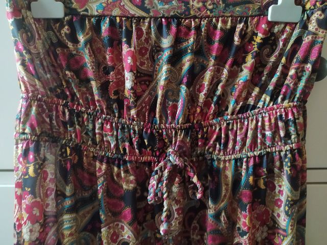 Vestido largo Zara estampado paisley M