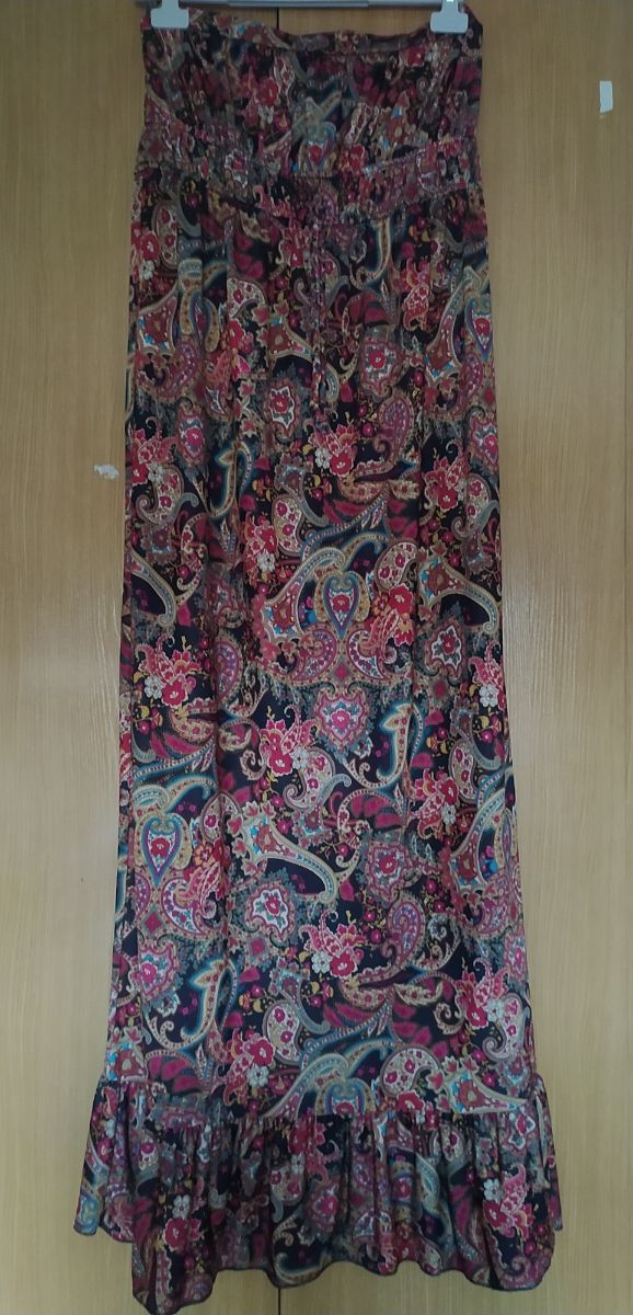 Vestido largo Zara estampado paisley M