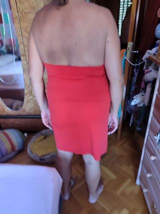 Pareo rojo hecho a mano - Talla única