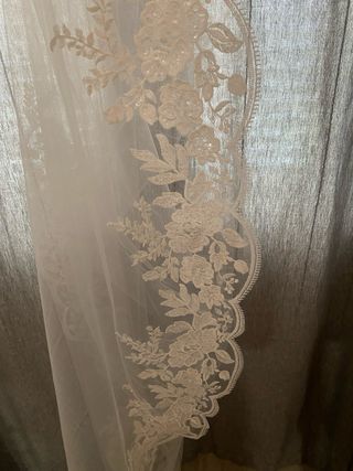Vestido novia blanco - velo y cancán