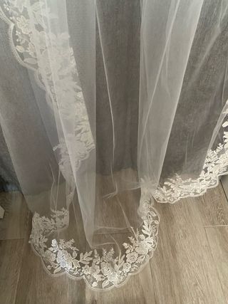 Vestido novia blanco - velo y cancán