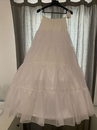 Vestido novia blanco - velo y cancán