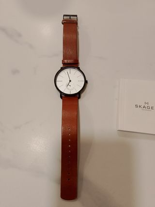 Reloj SKAGEN marrón - Piel - Minimalista