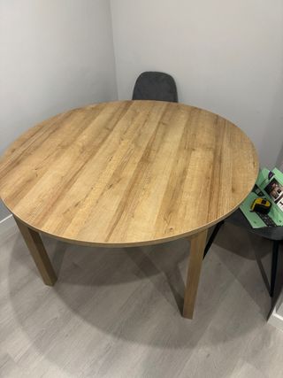 Mesa redonda extensible madera