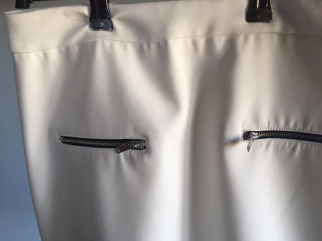 Minifalda Zara blanca - Cremalleras