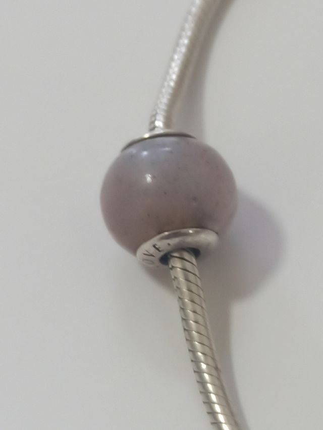 Pulsera Pandora plata - roja 19 cm