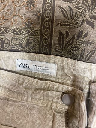 Pantalones Cargo Beige