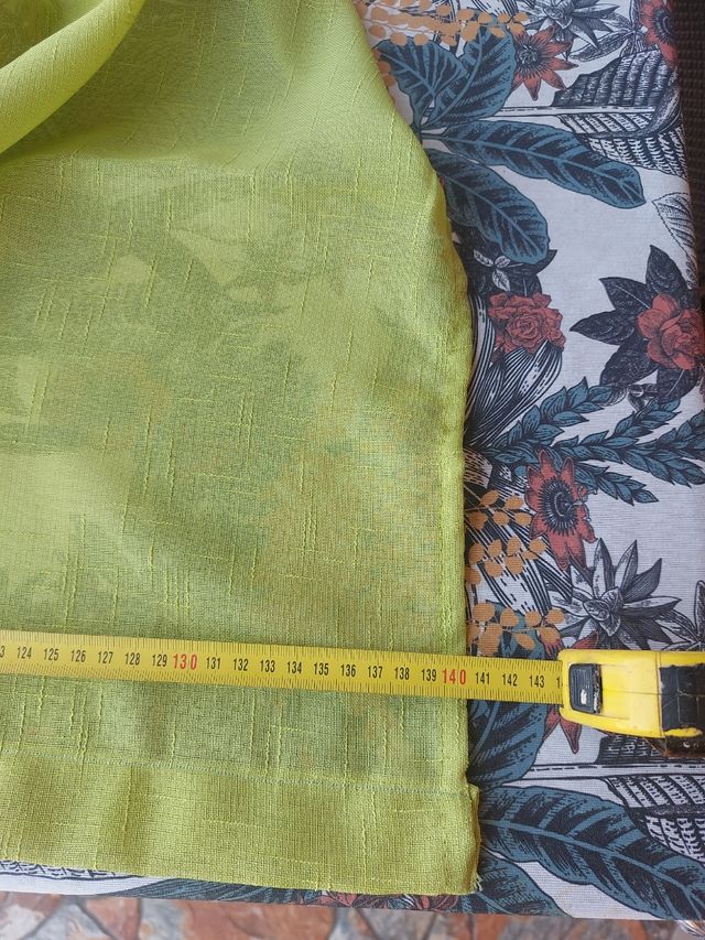 Cortina Visillo Verde Manzana