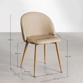 Silla polipiel o terciopelo varios colores restaur