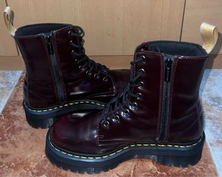 Dr. Martens Jadon II Veganas - Botas Burdeos