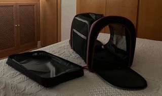 Transportín mascotas 5kg - Negro/Rojo