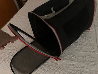 Transportín mascotas 5kg - Negro/Rojo