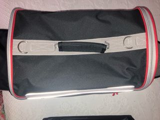 Transportín mascotas 5kg - Negro/Rojo