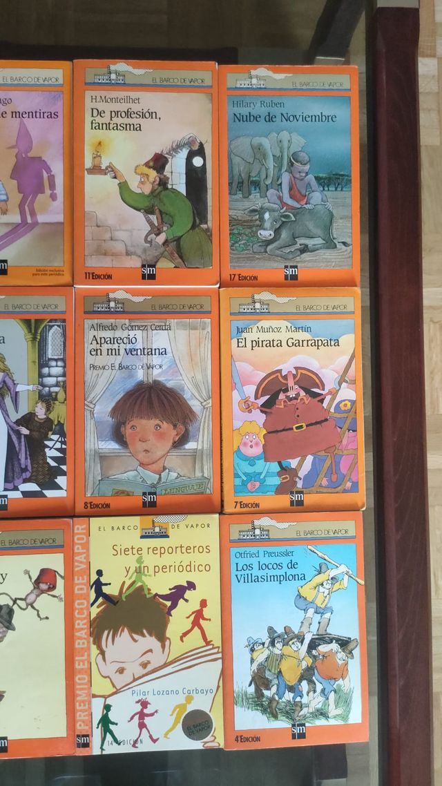 Lote 12 libros El Barco de Vapor (naranja)