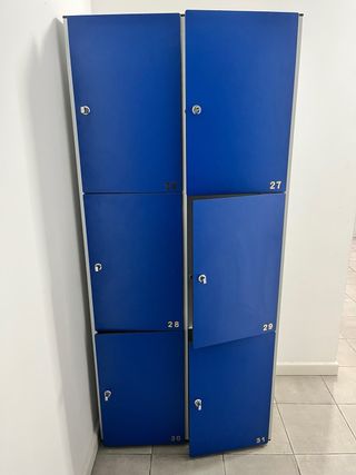 Vestuario gimnasio: taquillas fenolicas