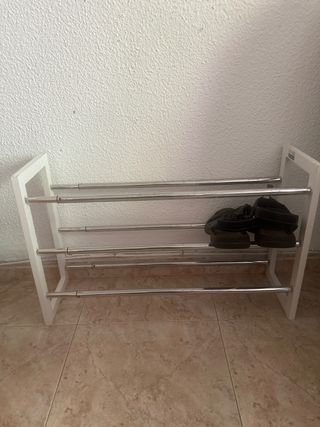 Zapatero 3 estantes blanco metal