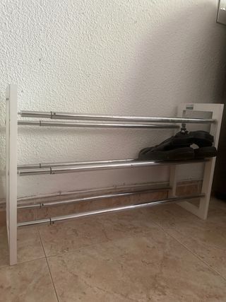 Zapatero 3 estantes blanco metal