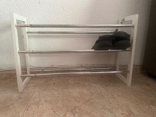 Zapatero 3 estantes blanco metal