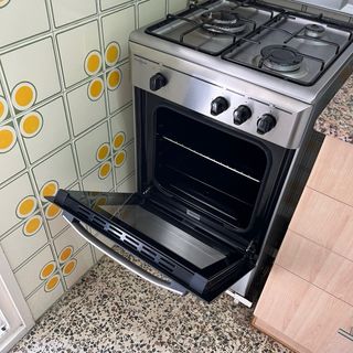 Cocina gas-horno acero inoxidable