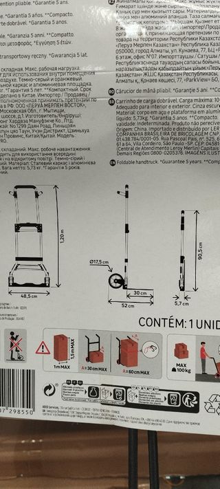 Carretilla plegable aluminio 100kg