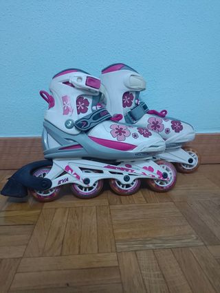Patines en línea con talla ajustable. 