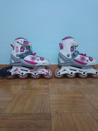 Patines en línea con talla ajustable. 