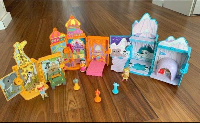 3 Casitas plegables con Muñecas llave mágica 