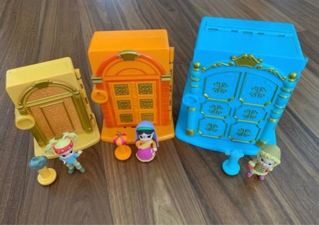 3 Casitas plegables con Muñecas llave mágica 