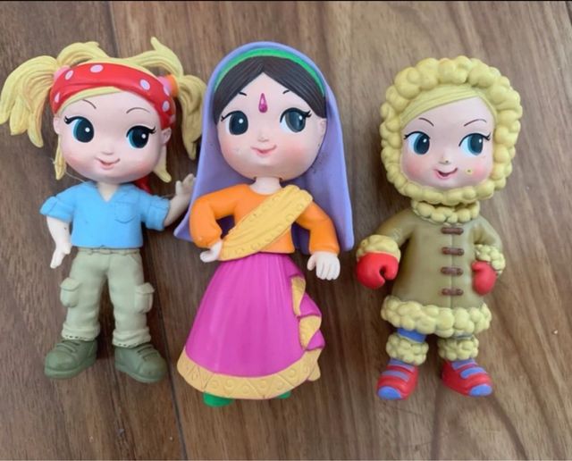 3 Casitas plegables con Muñecas llave mágica 