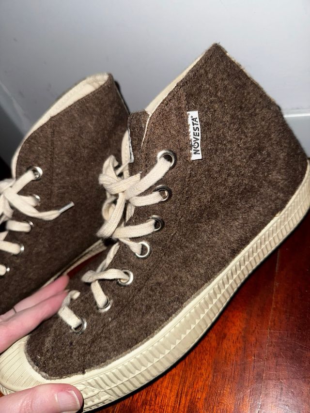 Novesta originali scarpe alte marroni